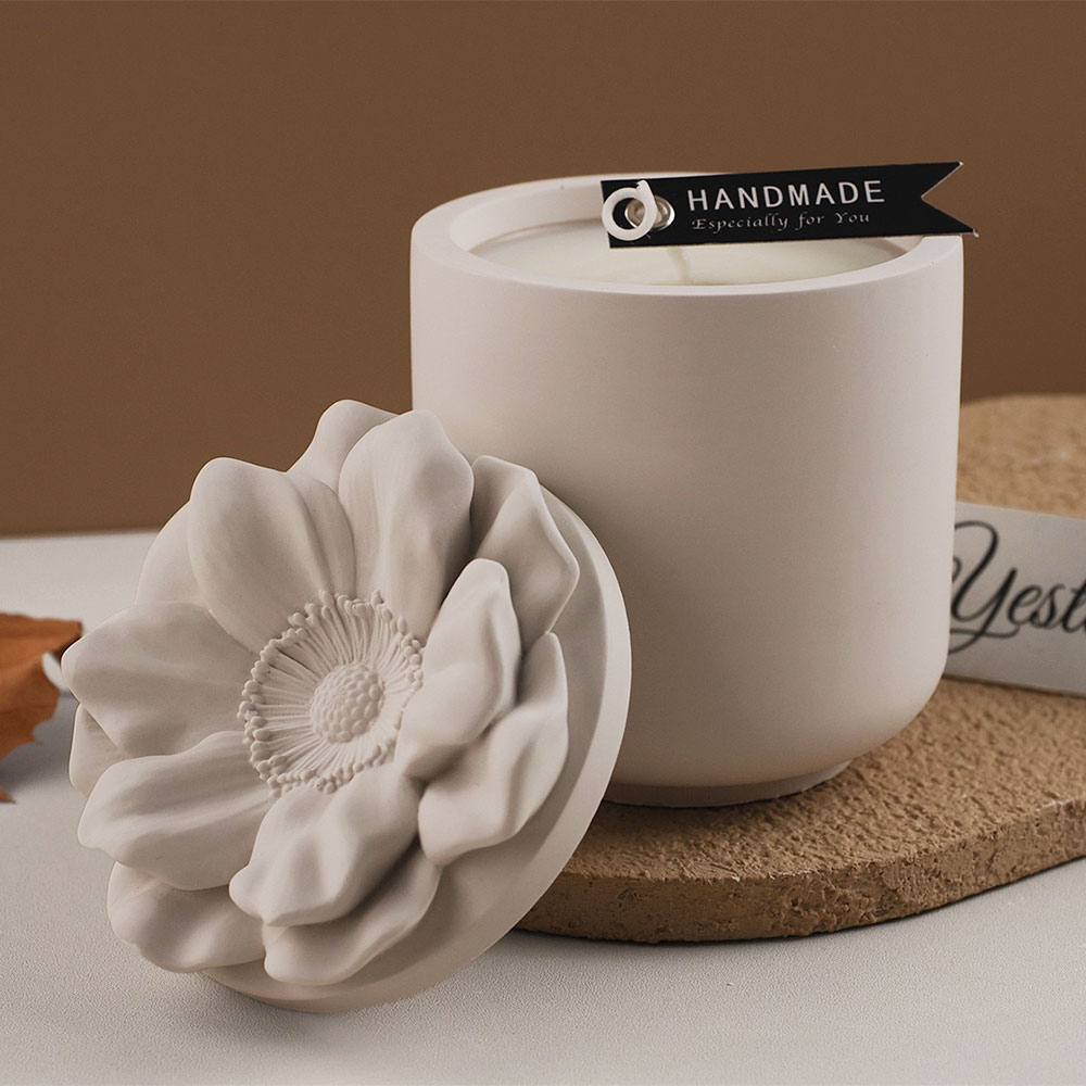 Candle Making Jars With Lids - Caja de almacenamiento de girasol, molde