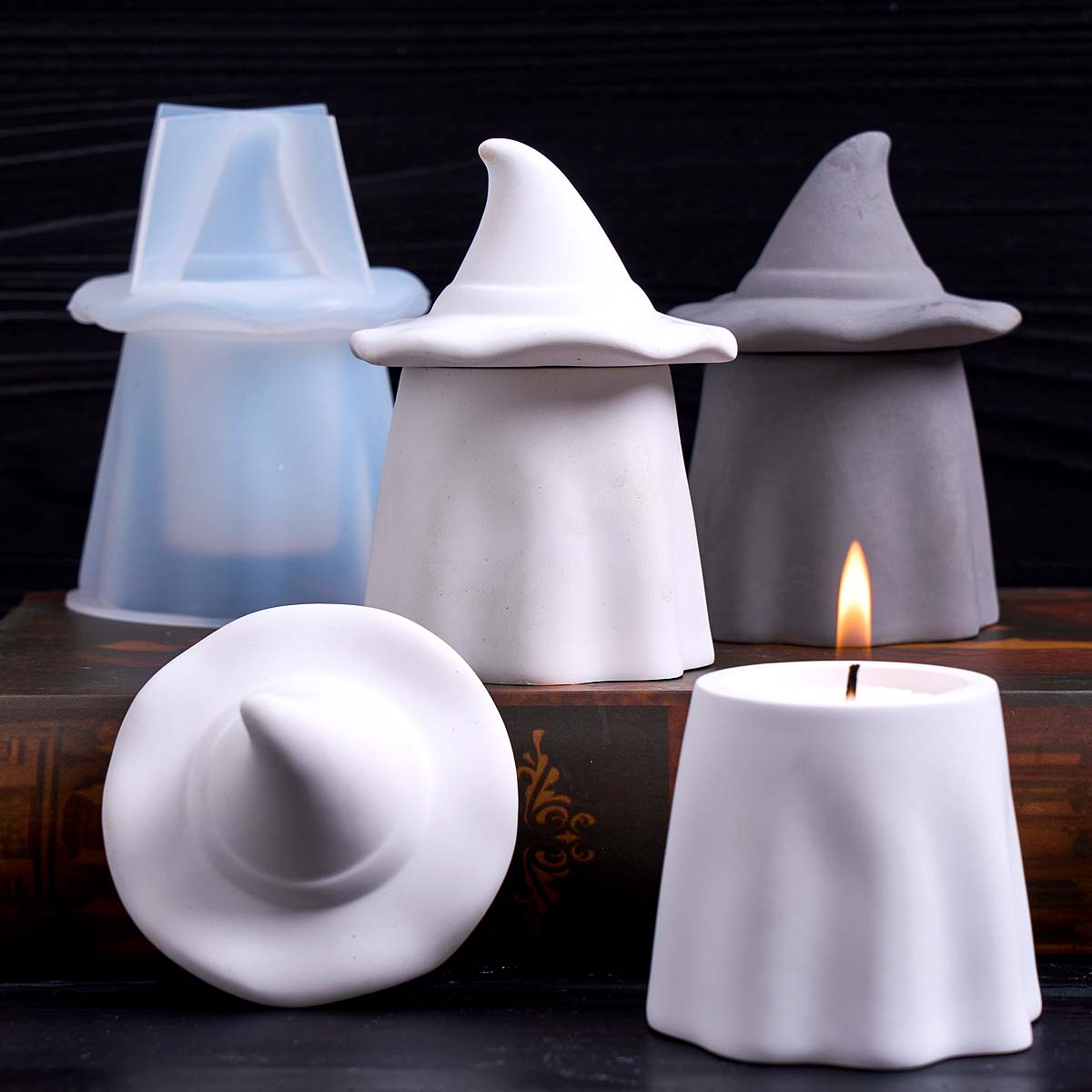 Candle Making Jars With Lids - Tarro de vela de mago fantasma,