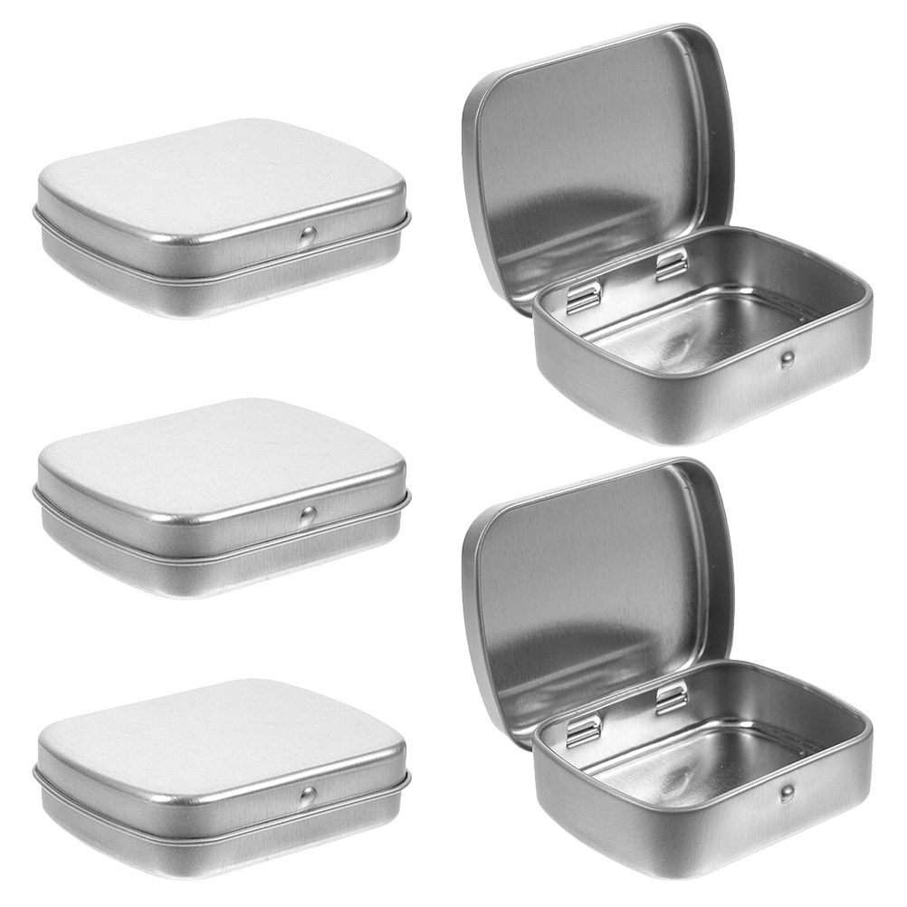 5 unidades de cajas metálicas  - Tin Container Lid reseña y precio