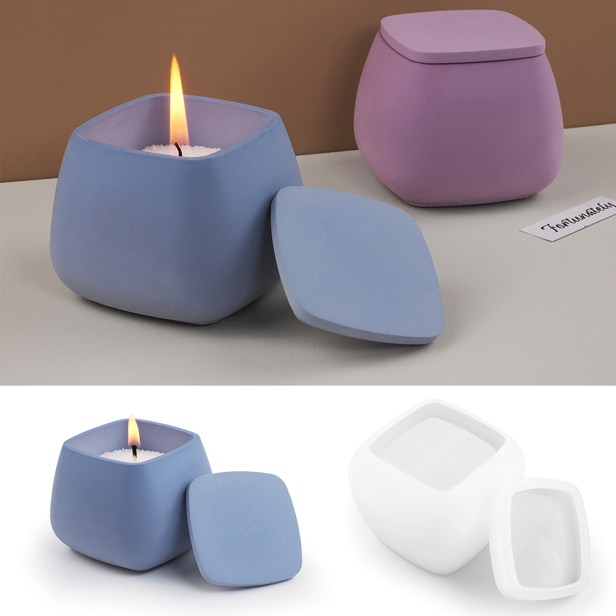 Tarro de vela cuadrado, molde  - Candle Making Jars With Lids reseña y precio
