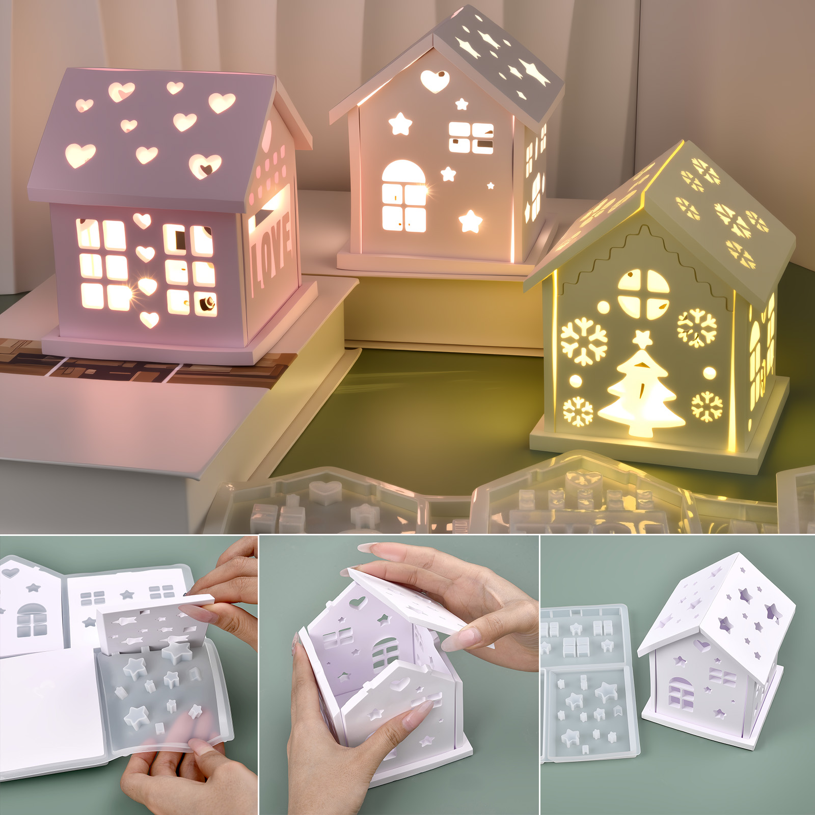 Molde de silicona para casa 3D - Candle Making Tutorial reseña y precio
