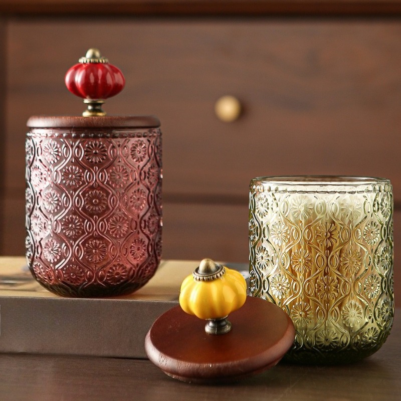 Caja de almacenamiento retro d - Candle Making Jars With Lids reseña y precio