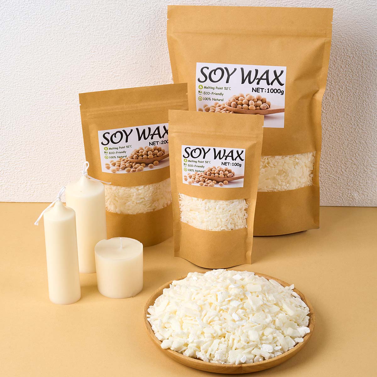 Cera de soja blanca pura de 1  - Candle Making Kits reseña y precio