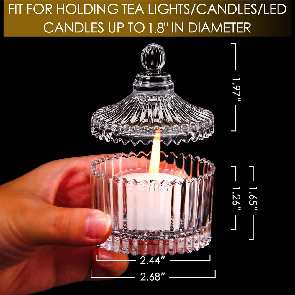 Portavelas votivas con tapas,  - Candle Making Jars With Lids reseña y precio