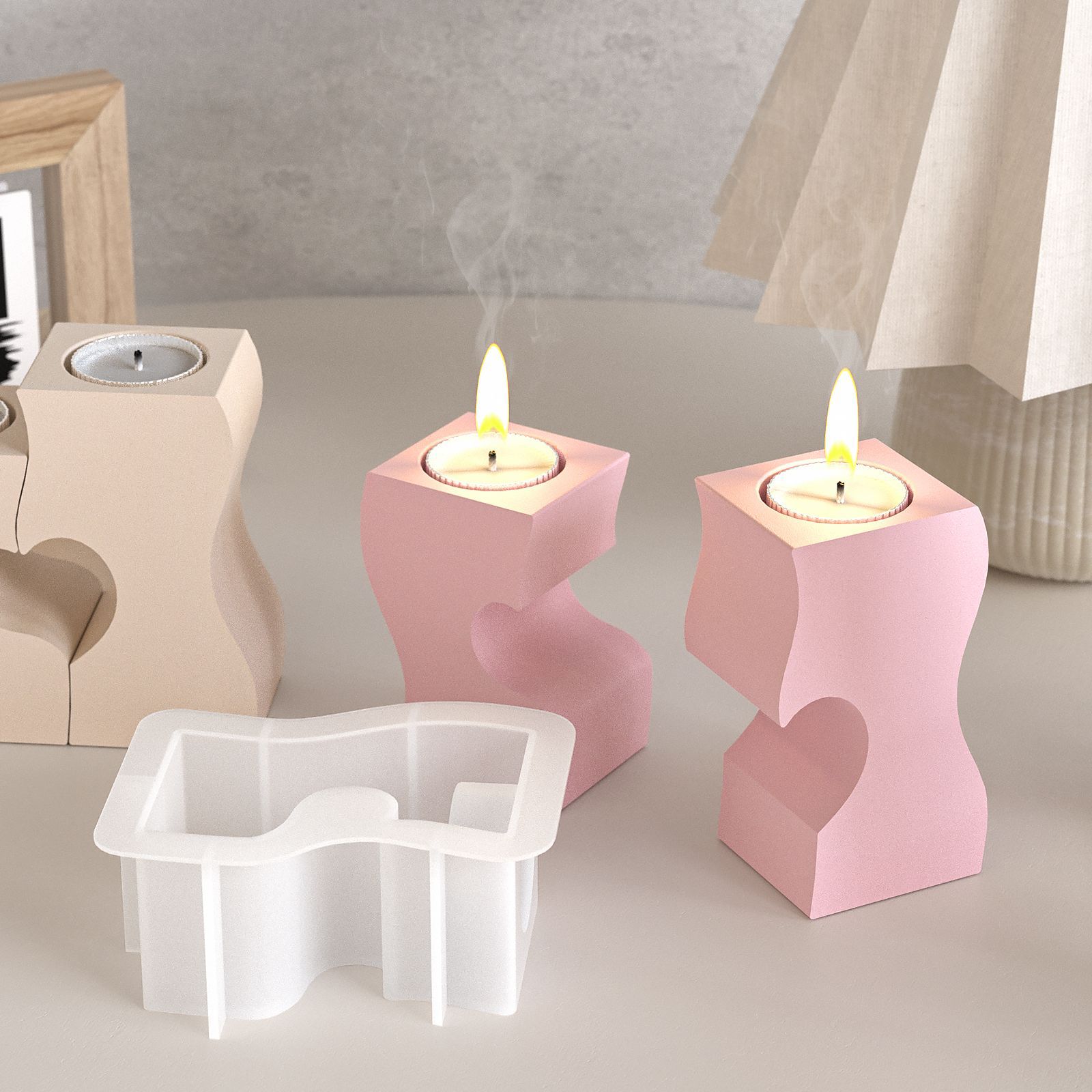 S corazón candelabro moldes de - Candle Making Tutorial reseña y precio