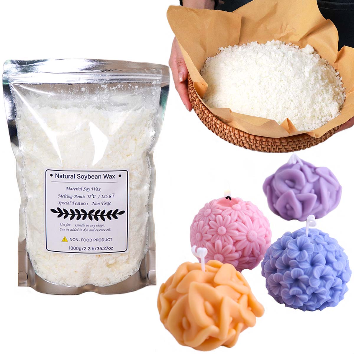 100/250/500/1000g escamas de c - Candle Making Kits reseña y precio