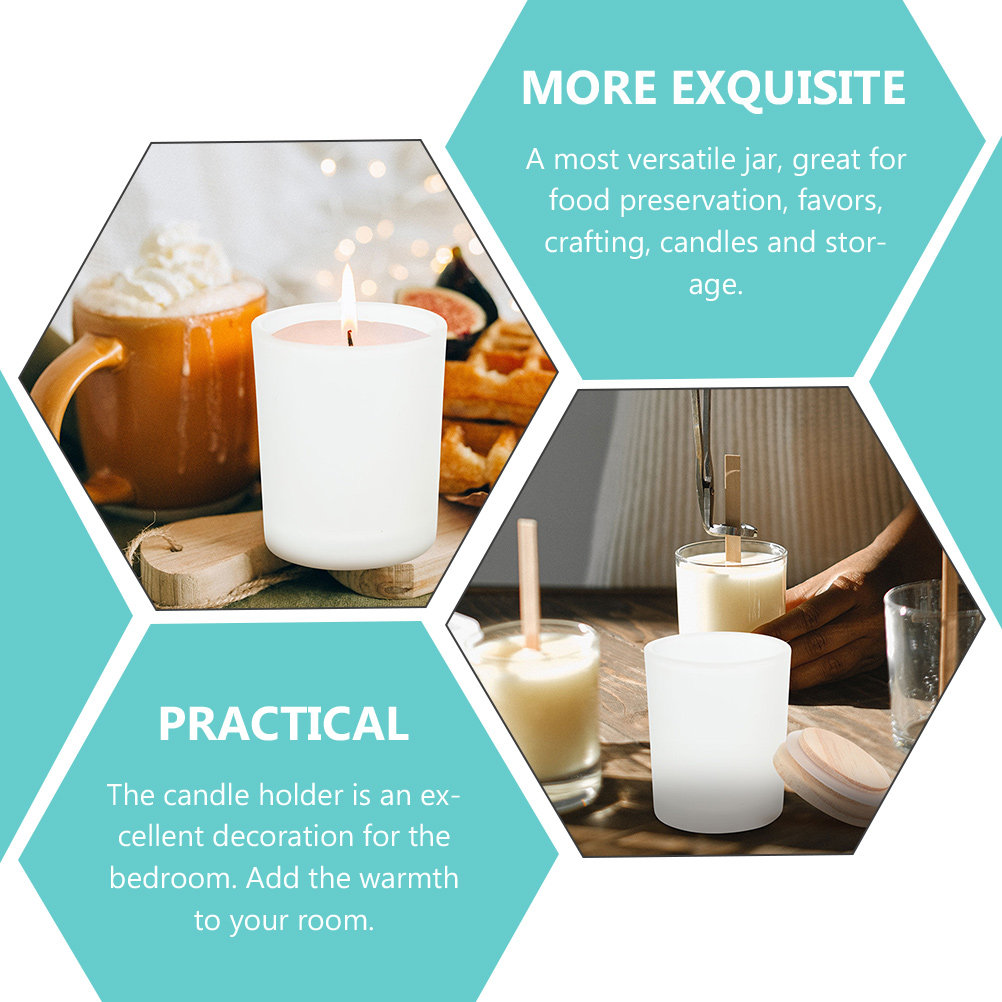 Frascos de vidrio vacíos, reci - Candle Making Jars With Lids reseña y precio
